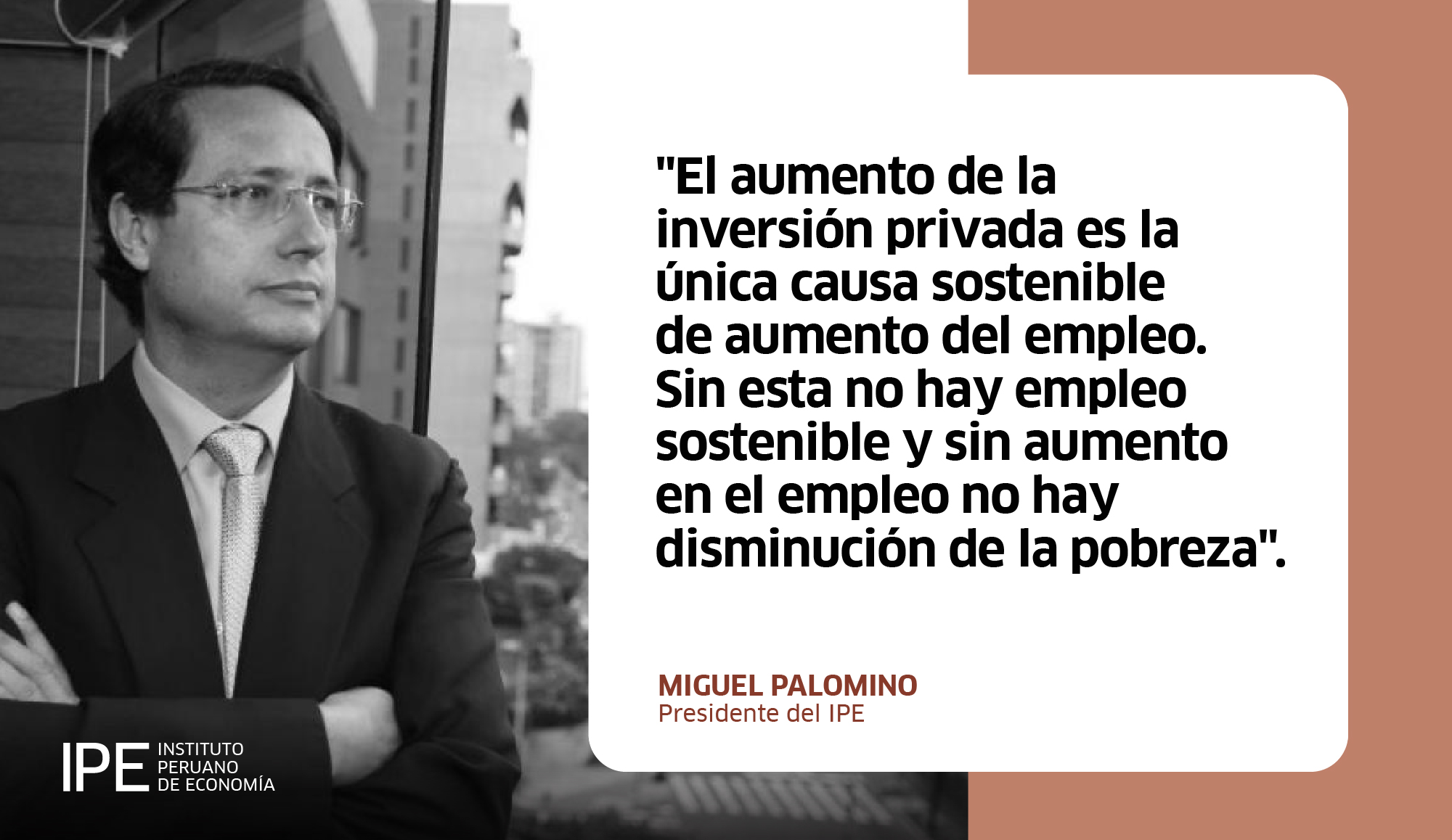 empleo, Miguel Palomino, crecimiento, inversión privada