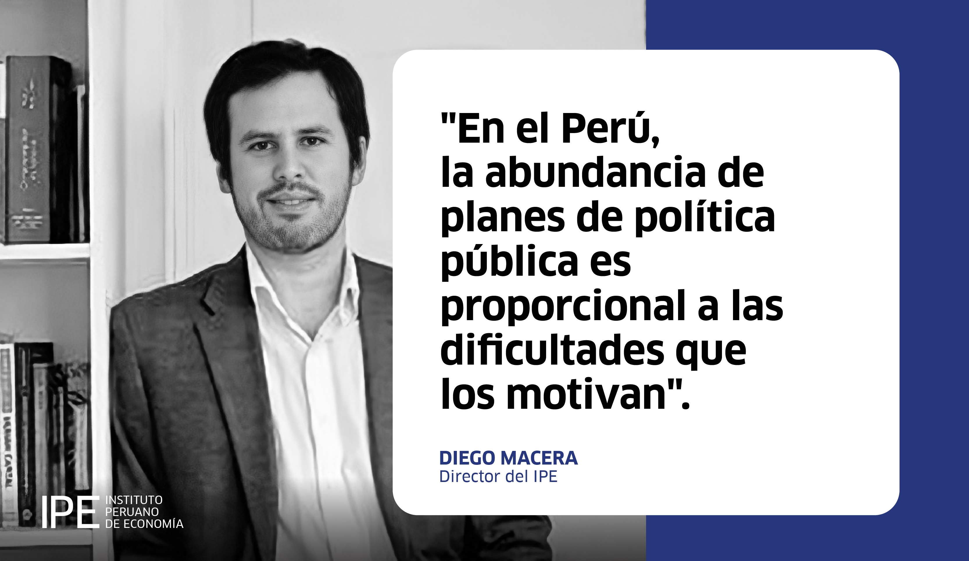 planes, Perú, política, público, recursos, institución, gestión, Diego Macera, El Comercio, IPE en medios
